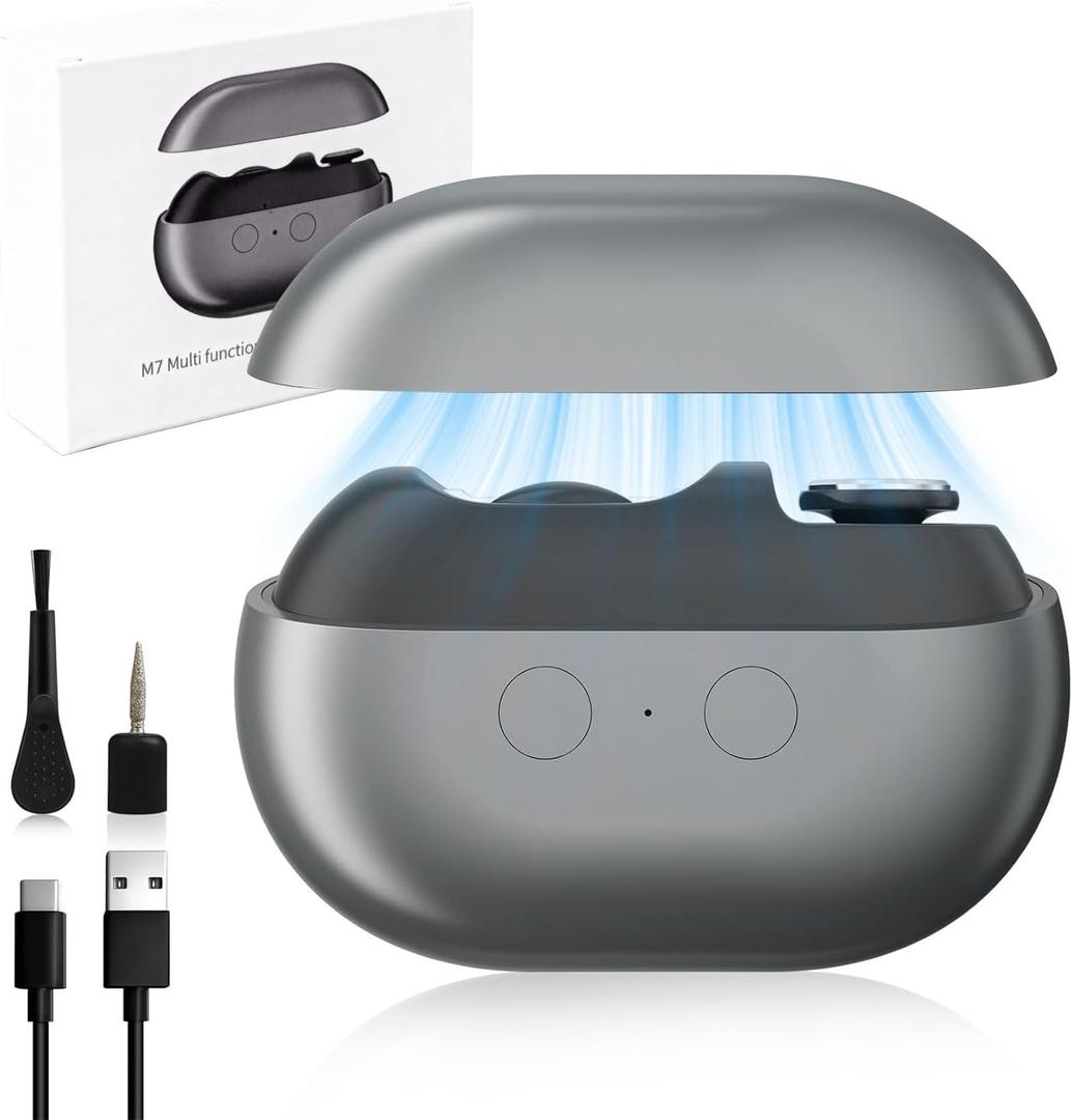 Electric Nail Clippers for Seniors,Smart Nail Clippers 2025 New 3 in 1 Electric Toenail Clipper with Polishing and LED Light,Smart Toenail Clipper 2 Adjustable Speeds for Adults,Baby 