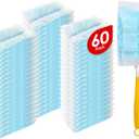 FURCIELOS Disposable Microfiber Feather Duster Refills, MultiSurface Duster Compatible with Swiffer Dusters Handle, 60 Count (Unscented, Pack of 1)