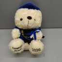 Graduation Teddy Bear Plush with Cap and Diploma, 8 inch (Blue), Medium