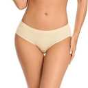 voenxe Women Seamless Hipster Underwear,No Show Ladies Panties Bikini,Full Coverage Breathable Briefs,Comfy,Invisible,5-Pack (M)