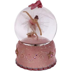 Swan Lake Music Box Ballerina Color Changing Lights Handpainted Dancing Ballerina Snow Globe Ballet Recital Gifts for Girls, Daughter, Granddaughter