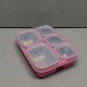 BiuLeon Snackle Box Containers, Stainless Steel 5 Compartments Divided Serving Tray with Lid, Removable LeakProof Portable Bento Box for Fruit Candy Nuts Food - School, Picnic and TravelPink