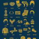 Seinfeld - ABCs of Seinfeld Wall Poster, 34L" x 22.4W", Premium Unframed Version