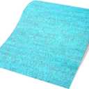 Peel and Stick Bamboo Wallpaper, Self-Adhesive, Made of Cork, Removable Textured 3D, Blue with Metallic, 16.5"x118.1" (Moonlight)