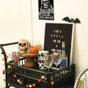 ALKB Death Metal Skeleton Sign - Gothic Halloween Horror Decor for Skull Lovers Gift - 8x12 Inch