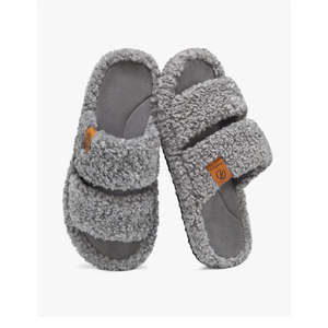 EverFoams Womens Fuzzy Open-toe Slippers Soft Comfy Memory Foam Indoor House Shoes, Size: 11-12