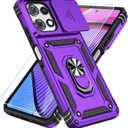 SunStory Compatible with Motorola Moto G Power 5G 2025/Moto G Power 5G 2026/Moto G Play 2025 Case with HD Screen Protector & Slide Camera Cover & Kickstand,[Military-Grade] Phone Case, Purple
