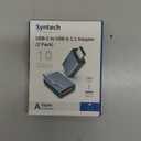 Syntech USB C to USB Adapter (2 Pack), 10Gbps USB3.2 Gen 2 Fit Side by Side, Type C Male to A 3.2 Female Adapter Compatible with iPhone 17 16 Pro Max/iPad/iMac/MacBook Pro and Thunderbolt 4/3 Devices