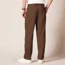 Amazon Essentials Men's Classic-Fit Wrinkle-Resistant Pleated Chino Pant (Available in Big & Tall) (Brown)