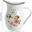 Enamel Pitcher with Wide Handle Vintage Metal Farmhouse Pitcher Vase Flower Decoration for Tabletop, Office, Home, Gift And Iced Tea, Coffee, Cold Drinks