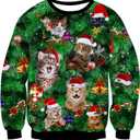 RAISEVERN Ugly Christmas Sweatshirts for Men Women Funny Pullover Sweaters for Xmas Holiday (M)