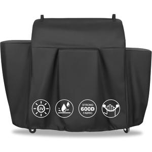 QuliMetal Grill Cover for Camp Chef 36 Inch Pellet Grills - 600D Heavy Duty Waterproof and UV Resistant for Camp Chef Woodwind Pro WiFi 36 Pellet Grill,SmokePro LUX 36,SmokePro SGX 36