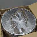 DLLT Flush Mount Ceiling Light: Modern 3-Light Brushed Nickel Kitchen Light Fixture - Drum Lighting Fixture for Dining Room - Silver Bedroom Ceiling Lamp with Double Shade