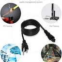 2 x 6ft 3 Prong AC Laptop Power Cord for Computers, TV, Monitors, Compatible with Samsung, LG, Dell, HP, Acer, Asus, NEMA 5-15P to C5 Power Cable