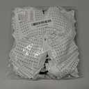 DEEKA 6PCS 8" Large Glitter Cheer Bows with Full Rhinestones Colorful Shimmer Shiny Cheer Hair Bows Elastic Band Ponytail Holder for Cheerleader Girls Sports -White