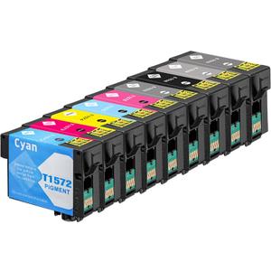 Remanufactured T157 Ink Cartridges Replacements with for Stylus Photo R3000 Printer (9 Pack: 80ML T157120 T157220 T157320 T157420 T157520 T157620 T157720 T157820 T157920) 157 Ink Cartridge