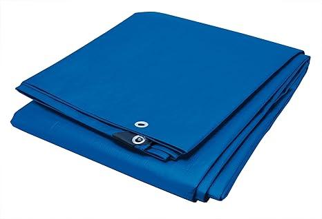 Large Waterproof Tarp - Heavy Duty 10 Mil Thick Poly Tarpaulin Ideal for Canopy Tents, Boats, RV or Pool Covers - Multipurpose Protective Tarps with Grommets for Indoor, Outdoor Use | 10' x 20' 2 Pack (Blue)