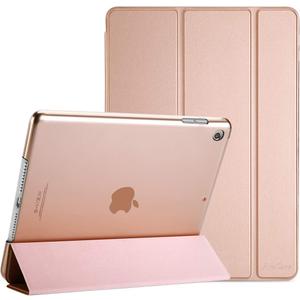 ProCase for iPad 9th/ 8th/ 7th Generation Case 10.2 Inch (2021/2020/2019 Release), 10.2 iPad Case 9th/ 8th/ 7th Gen Cover, Slim Smart Cover with Translucent Hard Shell Back -Rosegold