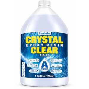 Epoxy Resin 1 Gallon, Upgraded Crystal Clear Resin Epoxy Food Safe with Pump, Self Leveling & Bubble Free High-Glossy with Anti-Yellowing for Coating, Casting, Jewelry Making, DIY Craft