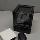 ProCase Watch Winder for Automatic Watches, Single Automatic Watch Winder Rotator Shaker Box with Quiet Motor and Flexible Pillow, Rotating Watches Case Gifts for Men Women -1 Slot (1 Slot--Black Carbon Fiber Leather)