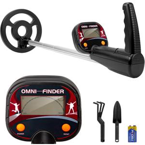 GDDREAM Metal Detector, Adjustable 17"-32" Metal Detector for Kids with LCD Display, Lightweight Kids Metal Detector Kit with 6" IP68 Waterproof Search Coil, Gift for Boys & Girls