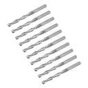 uxcell 10pcs Spiral CNC Router Bits 3.175mm Diameter 1/8" Shank Up Cut 2 Flutes Solid Carbide End Mill Milling Bits with 25mm Cut Length for Wood Plastic Soft Metal Aluminum