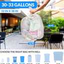 Reli. 30-33 Gallon Trash Bags Heavy Duty | 250 Count Bulk | Clear Large Trash Bags 30+, 32 Gallon | Made in USA