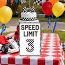 Speed Limit 3 Sign, 30x20cm/11.8x7.9in Vintage Metal Tinplate Sign Race Car Theme Party Decor for Boys Birthday Party Decoration Funny Birthday Gift
