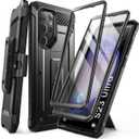 SUPCASE for Samsung Galaxy S23 Ultra Case with Stand, [Unicorn Beetle Pro] [2 Front Frames] [Built-in Screen Protector & Belt-Clip] Military-Grade Protection Phone Case for Galaxy S23 Ultra, Black