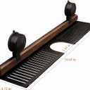 Bathroom Storage Shelves Floating,Modern Kitchen Organizer Faucet Shelf,No Mounted Shower Sink Caddy Organizers,Toothbrush soap Rack (Black, 20 inch)
