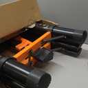 16.5 FT Telescoping A Frame Ladder, 8 Step, ANSI Certified, Type IA Heavy Duty, 330lbs Max Capacity, Aluminum Extension Ladder for Home, Roof, RV; Orange