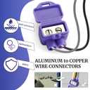 Aluminum to Copper Wire Connectors, Copper to Aluminum Wire Connectors with 2 Port, 25 Pack