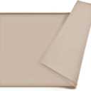 Dog Food Mat,Silicone Waterproof Food Tray,Non Slip Pet Bowl Mats Placemat,0.6" Raised Edge,Suitable for Most Small and Medium Sized Pets,18.5" x 11.5" (Taupe)