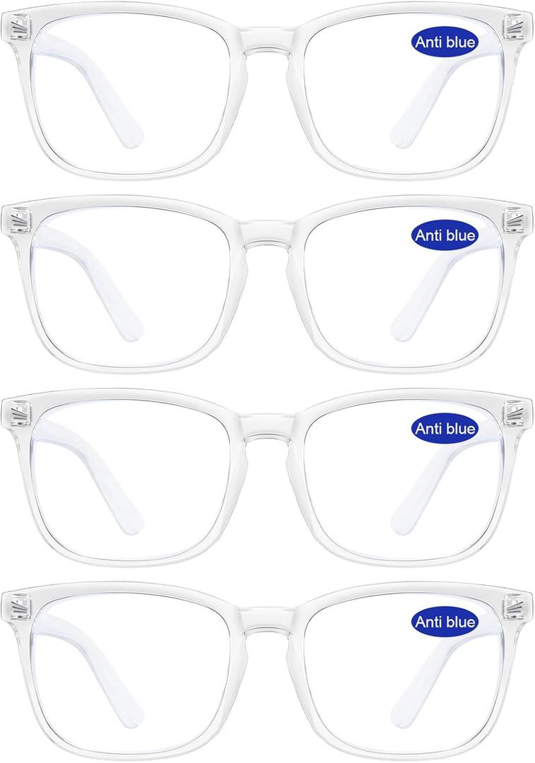 4 PACKS Blue Light Blocking Reading Glasses Women 1.0 1.25 1.5 1.75 2.0 2.25 2.5 2.75 3.0 3.5 4.0 5.0 6.0