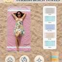 LANE LINEN Turkish Beach Towels for Women, Set of 6 - Large 39"x71", Pre-Washed, No-Shrink, Sand-Free, Quick Dry, Lightweight, Soft Beach Bath Towels - Vintage Beach