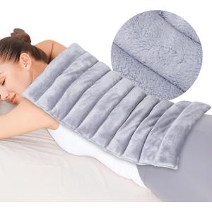 REVIX Extra Large Microwave Heating Pad for Back with Moist Heat, Microwavable Heated Wrap for Full Back, Stomach, Shoulder and Neck,Leg, Support Cold Therapy (Gray)