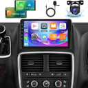 NHOPEEW 9 Inch Touchscreen Android 13 Headunit - Wireless CarPlay & Android Auto/WiFi/EQ/GPS + AHD Backup Camera for Dodge Grand Caravan 2011-2020 and Chrysler Grand Voyager 2011-2015