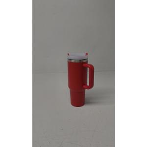 New Version 40oz Stainless Steel Vacuum Insulated Tumbler with Lid and Straw for Water, Smoothie and More, Iced Tea or Coffee (Christmas Red)