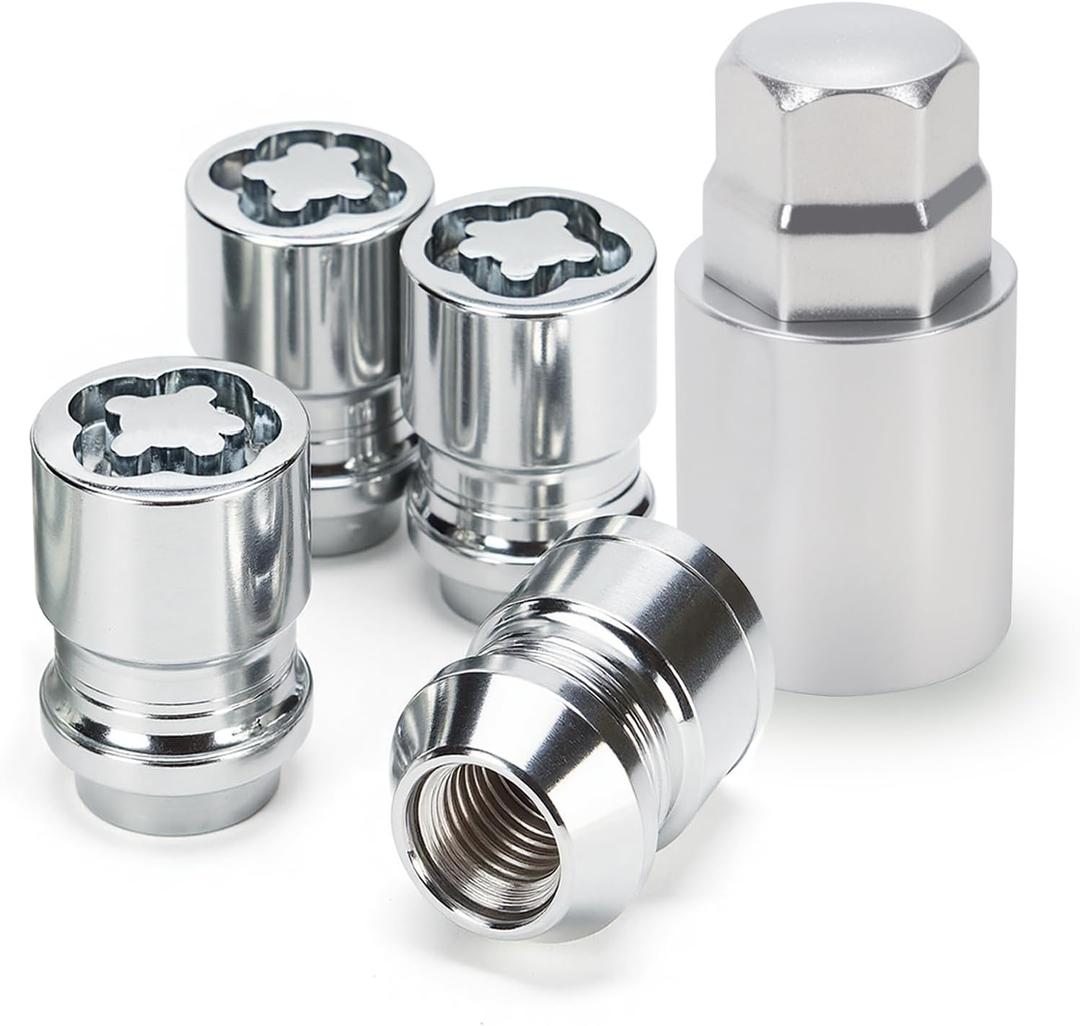 Wheel Lock Lug Nut Set M12 x 1.5 Anti Theft Fit Honda Accord Civic CRV Odyssey Acura Hyundai Accent Kia Lexus Mazda Toyota 4runner Camry FJ Cruiser Tacoma Chrysler Volvo & More Replace 24157