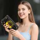 Wallet For Women, Sunflower Wristlet Wallet For Women, Floral Card Holder Purse With Zipper, Birthday Christmas Graduation Gifts For Women, Aesthetic Flower Office Daily Purse