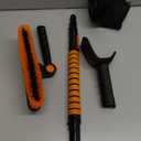 33" Extendable Snow Brush and Ice Scraper for Car Windshield, 2-in-1 Car Snow Brush & Ice Scraper with 360 Pivoting Brush Head and Comfortable Foam Grip for SUV Trucks Sedans,Orange