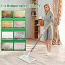 Snap Grip Mini Mop, Cloth Changing Mini Mop for Dry & Wet Disposable Pads, Lazy mopa Automatic gripping with Sweeping & Mopping, Long Handle Disposable Dust Mop for Hardwood, Tile, Small Space(White)