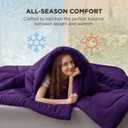 Bedsure Comforter Duvet Insert - Quilted Comforters Cal King Size, All Season Duvet, GentleSoft Down Alternative Bedding Blanket, with 8 Tabs, Gifts for Women/Men, Purple, California King 96X102 Inch
