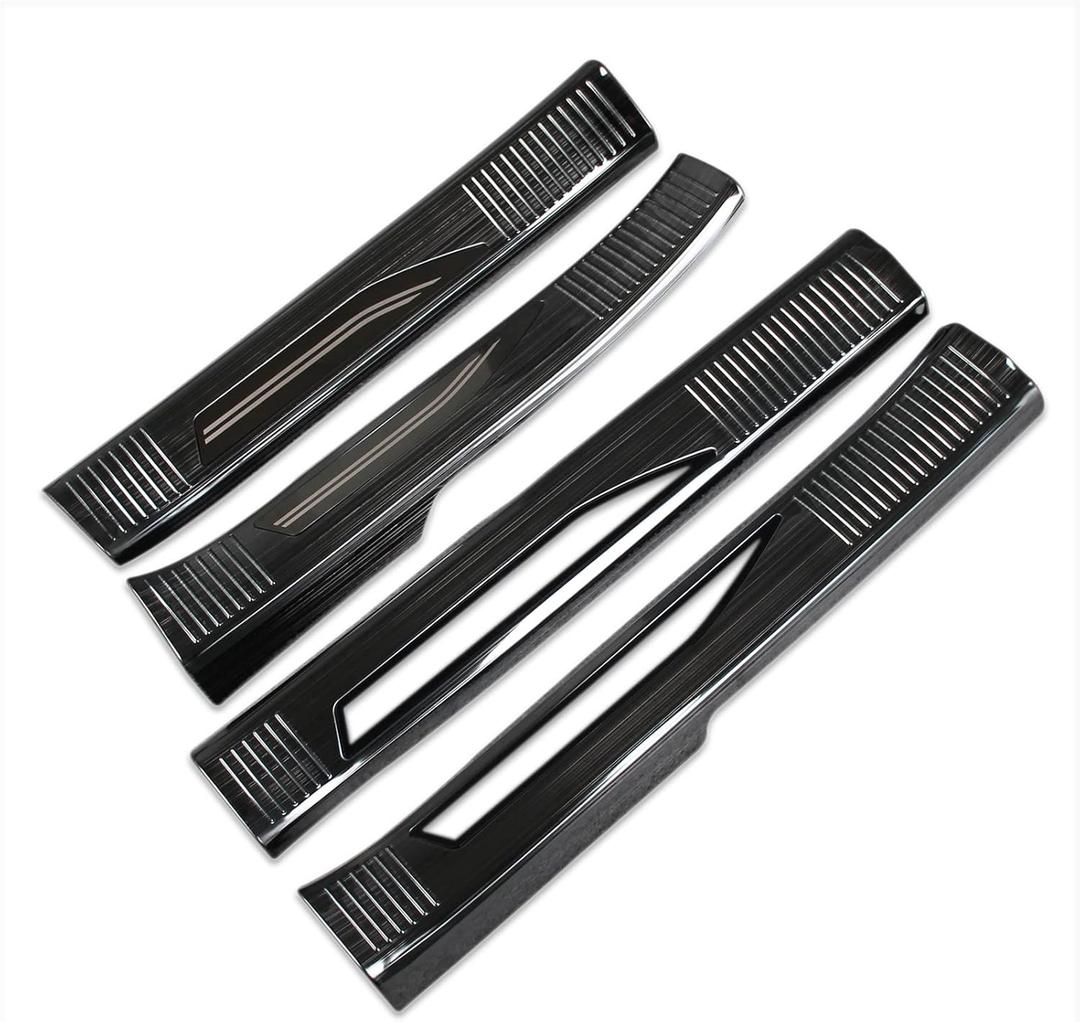 Beautost Fit for Lexus RX RX350 RX350h RX500h F Sport 2023 2024 2025 2026 Inside Door Sill Scuff Plate Guard Cover Trims (Black)