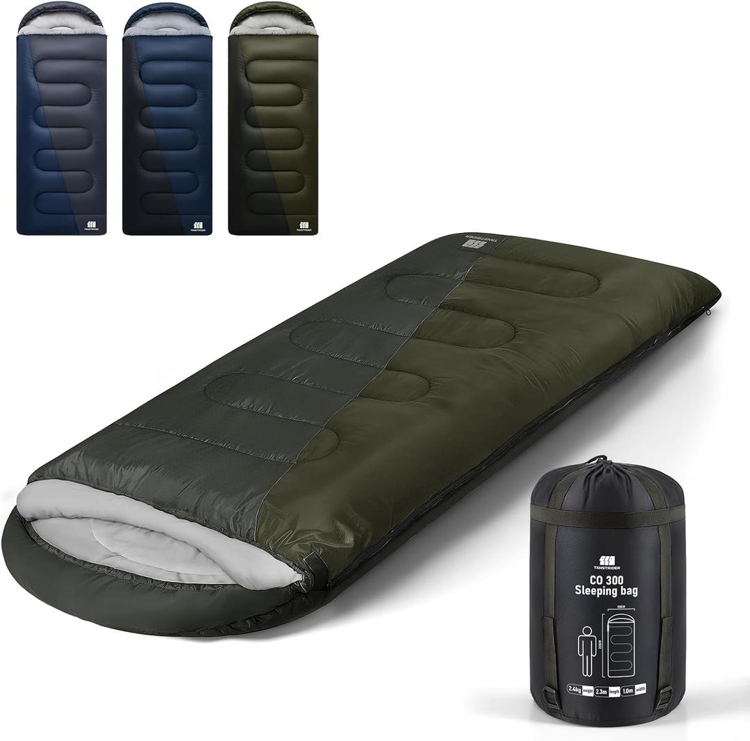 0 Degree XXL Winter Sleeping Bags for Adults Cold Weather,Camping Sleeping Bag for Kids with Compression Sack,4 Season Camping Essentials Gear for Hiking,Traveling,Outdoor,Backpacking (5.3lb-Grey)