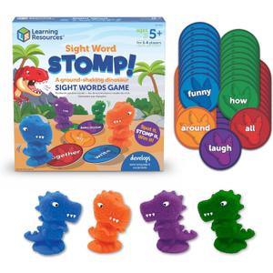 Sight Word Stomp!, Educational Indoor Games, Preschool Alphabet ,Toddler Brain Toys, Toddler Preschool Learning, 114 Pieces, Age 5+