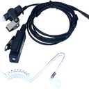 2-Wire Acoustic Tube Earpiece/Headset with PTT and Mic Surveillance Kit for Motorola Walkie Talkie CP200 CLS1110 CLS1413 CLS1450 Radio