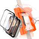 Uyiton 2 Pack for Apple Watch Series 9/8/7 Screen Protector 45mm, [3RD Gen Installation Kit] HD Clear Anti Scratch Full-Coverage High-Touch Protective Cover Soft Film for iWatch 45 mm