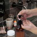 Shampoo Bottles with Pump, 17oz Refillable Amber Plastic Pump Dispenser Bottle for Soap Shampoo Conditioner, 2 Pack (500ml, Brown)