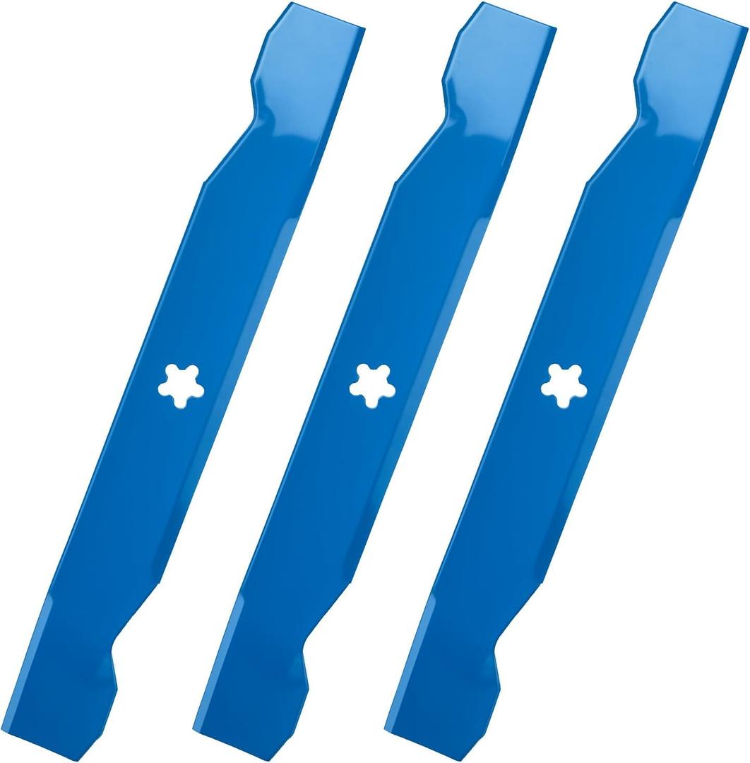 Aeagle 532137380 137380 50'' High Lift Mower Blades for Husqvarna Poulan Craftsman AYP GT200 GTH220 GTH2350 PP20H50J 50 inch Deck Lawn Tractor Replace 156468, 3 Pack (Blue)